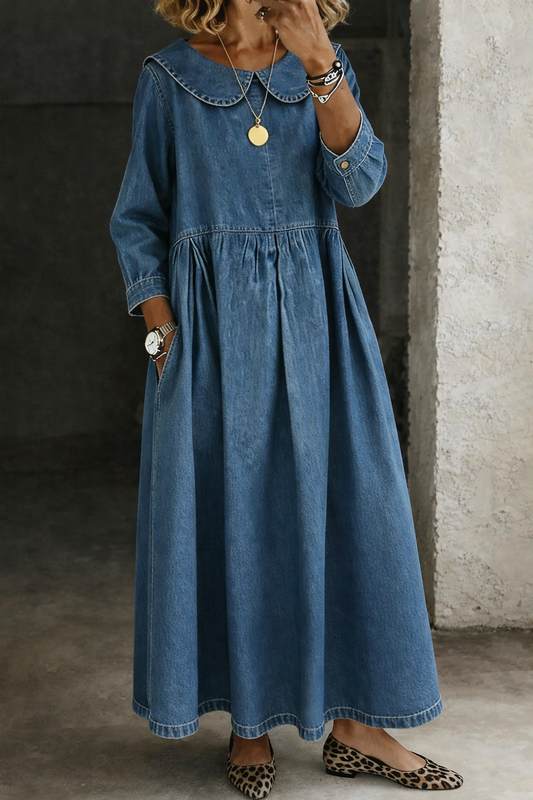 MIRREN™ | Peter Pan Collar Denim