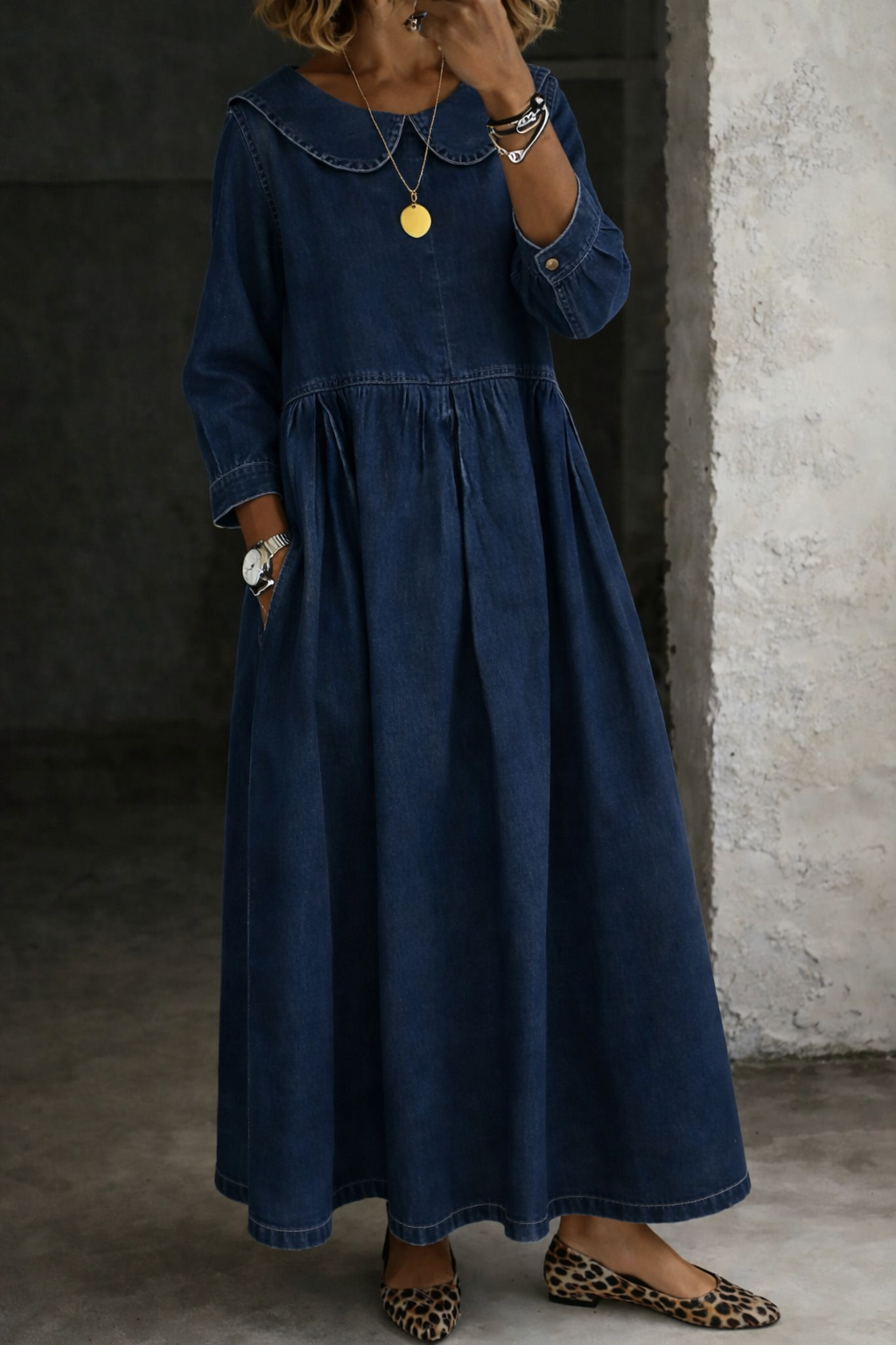 MIRREN™ | Peter Pan Collar Denim