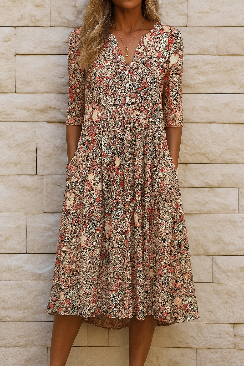 CADENCE™ | Printed Midi Dress