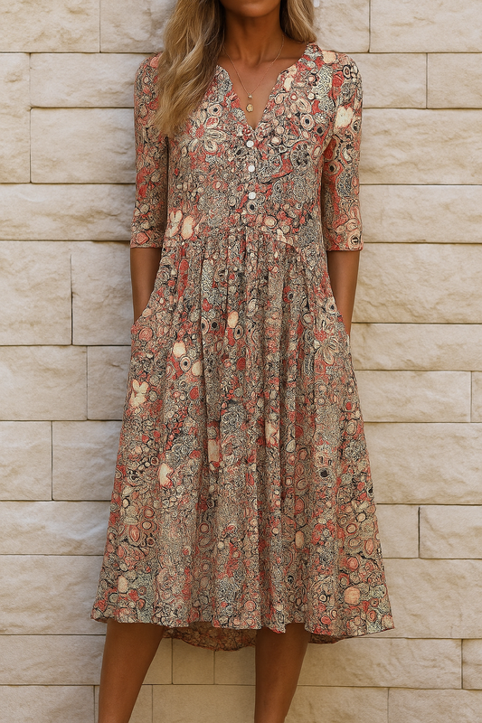 CADENCE™ | Printed Midi Dress