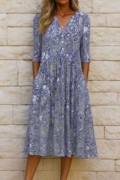 CADENCE™ | Printed Midi Dress