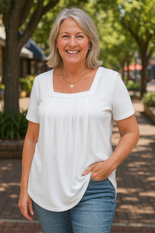 ARIANA™ | Square-Neck Top