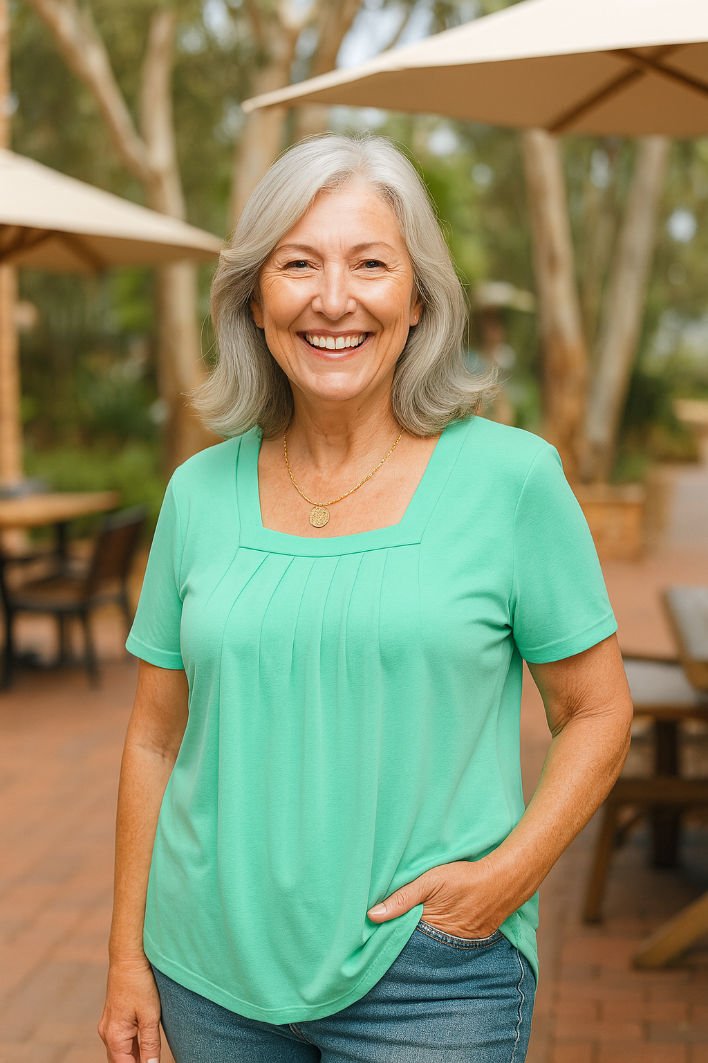 ARIANA™ | Square-Neck Top