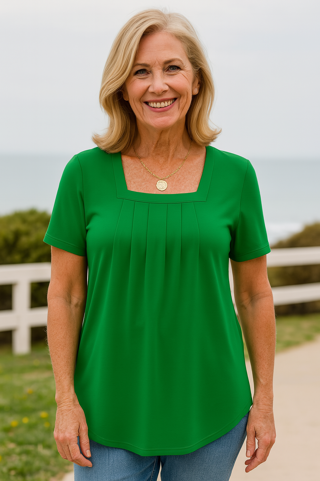 ARIANA™ | Square-Neck Top