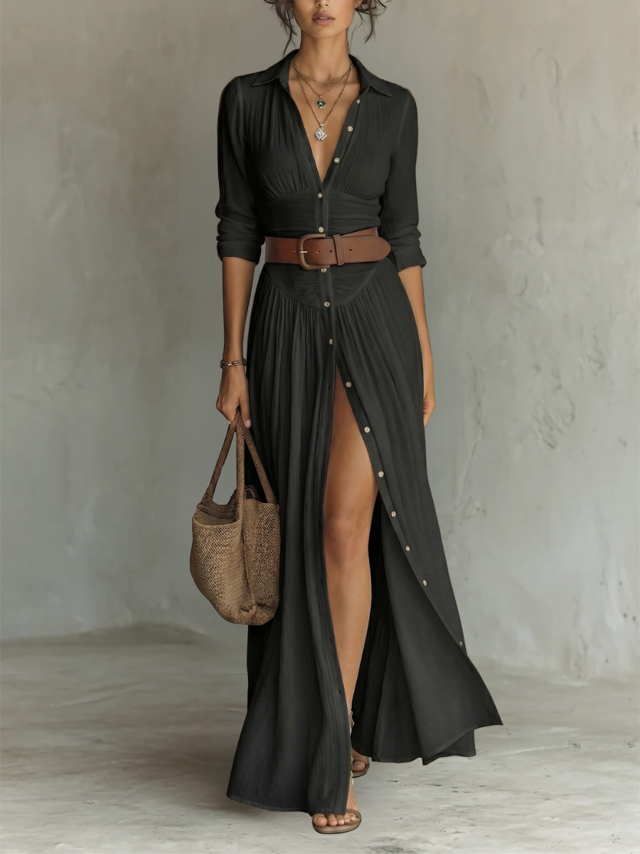 OLIVIA™ | Linen Maxi Dress