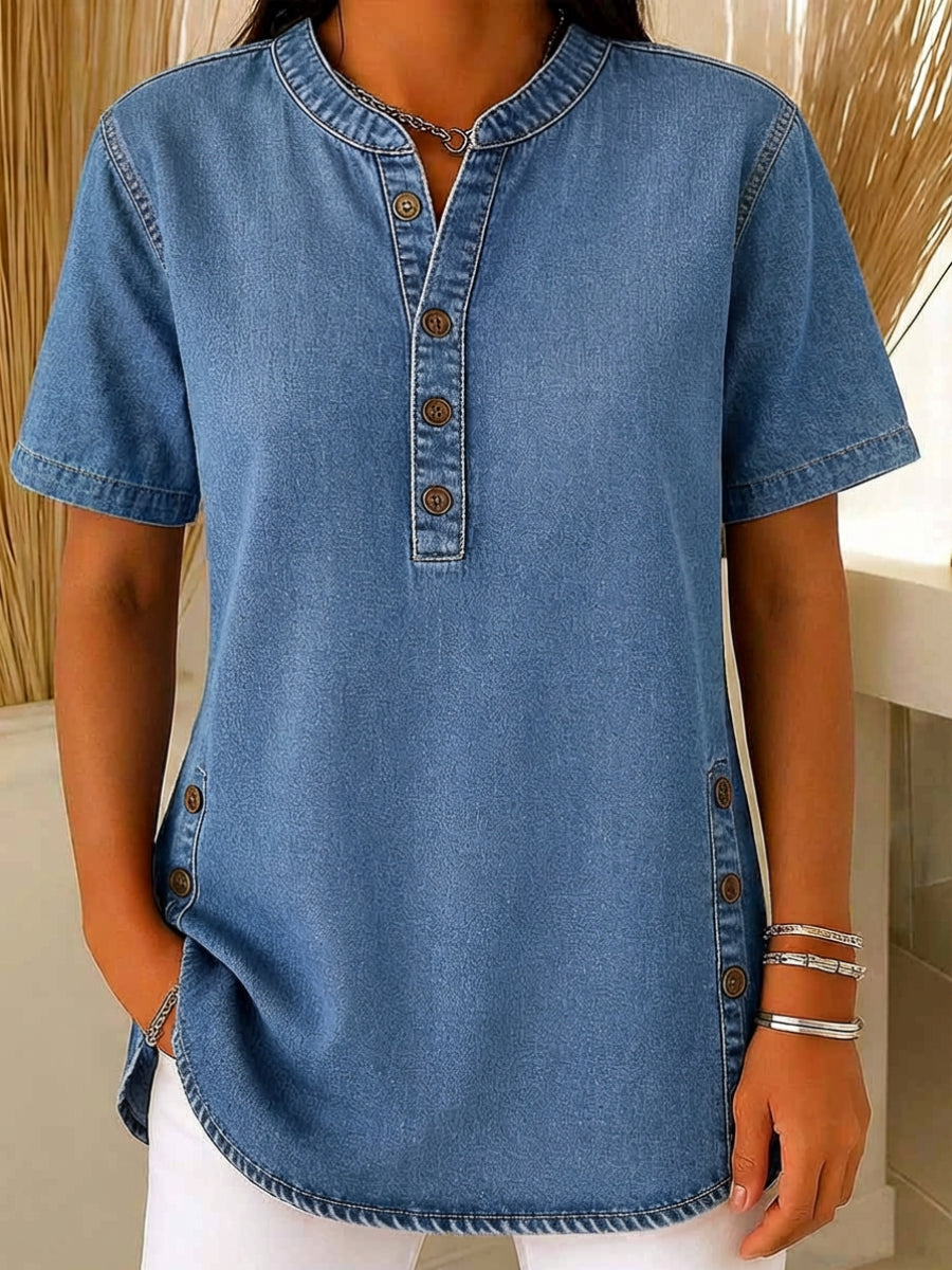 FIONA™ | Denim Blouse