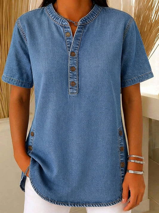 FIONA™ | Denim Blouse