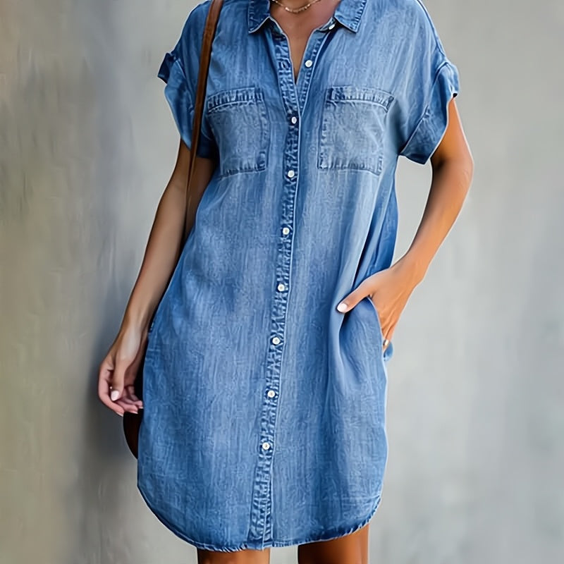 HELEN™ | Denim Shirt Dress