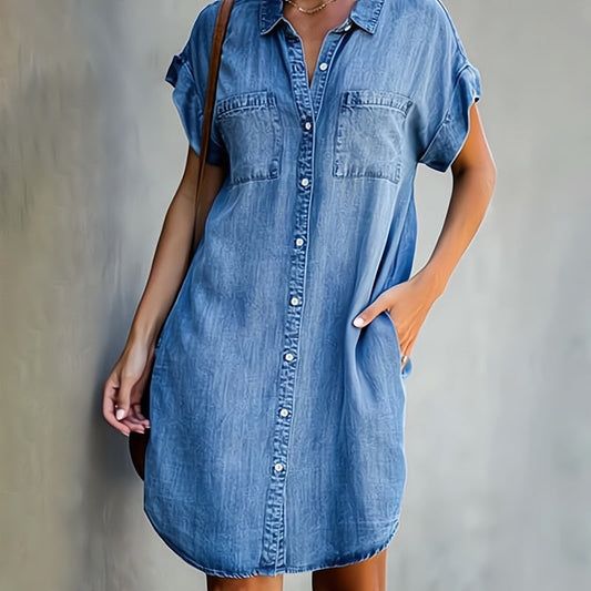HELEN™ | Denim Shirt Dress