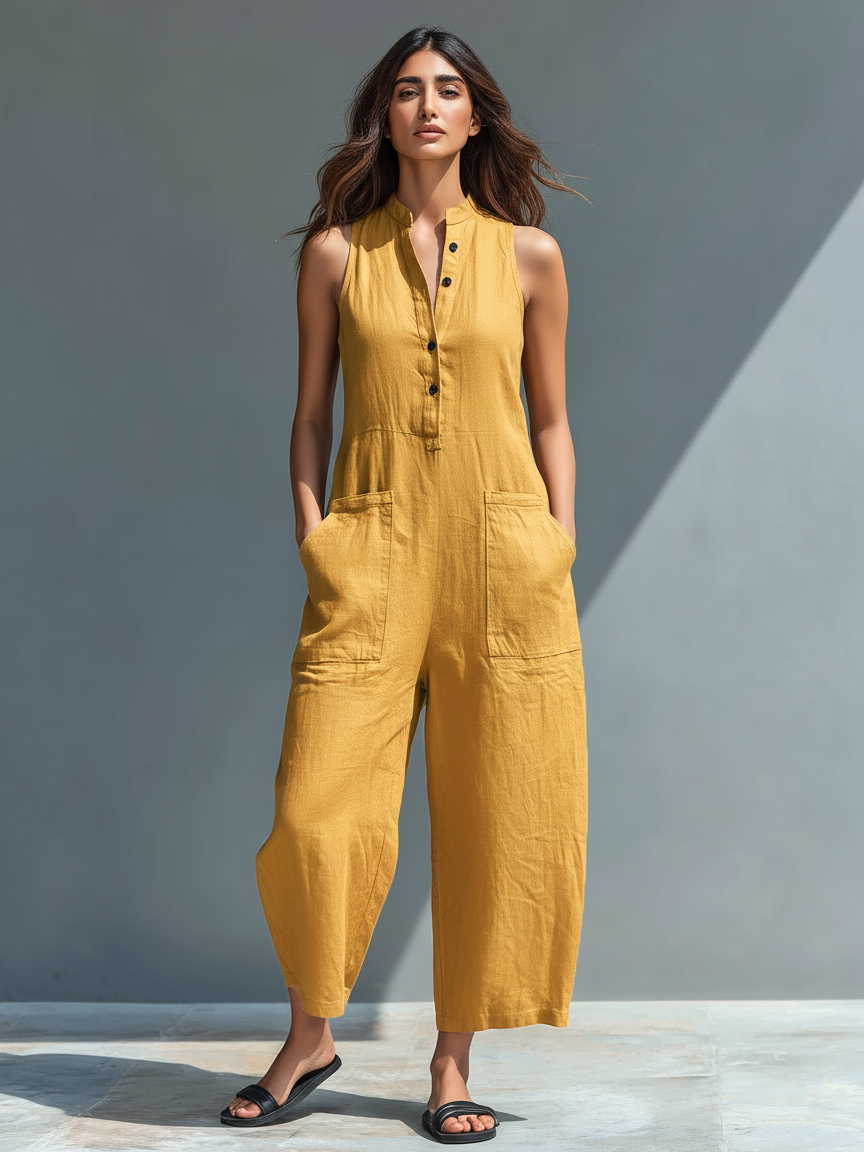 CHRISTINA™ | Linen-Blend Jumpsuit