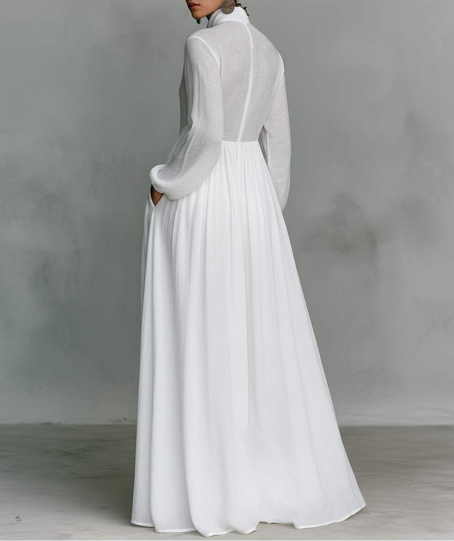 FLORENNE™ | Button-Front Maxi Dress