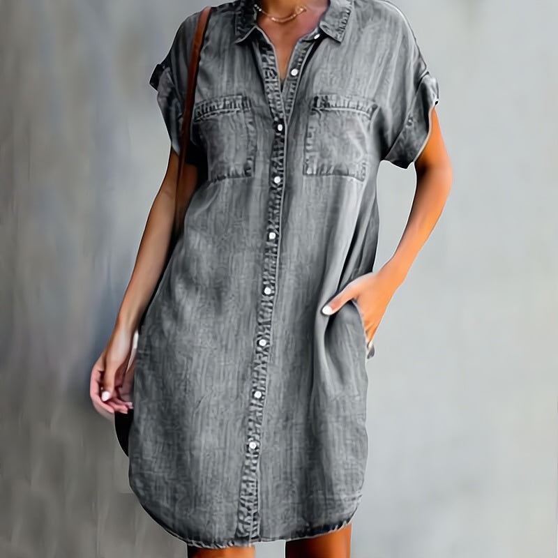 HELEN™ | Denim Shirt Dress