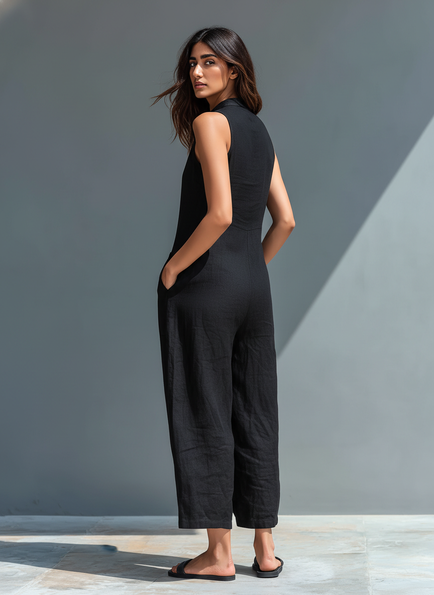 CHRISTINA™ | Linen-Blend Jumpsuit