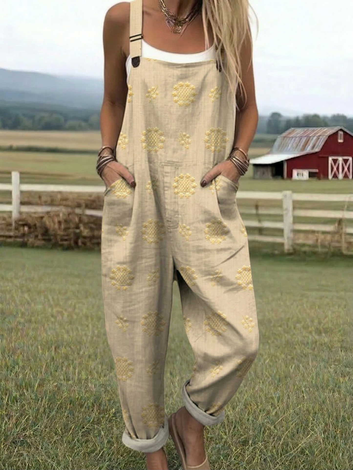 CHARLOTTE™ | Woven Pattern Jumpsuit