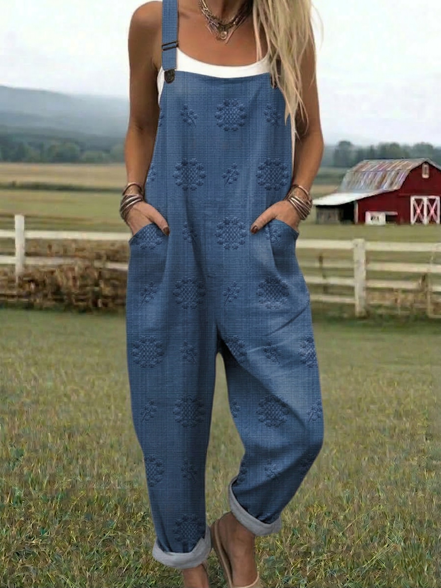 CHARLOTTE™ | Woven Pattern Jumpsuit