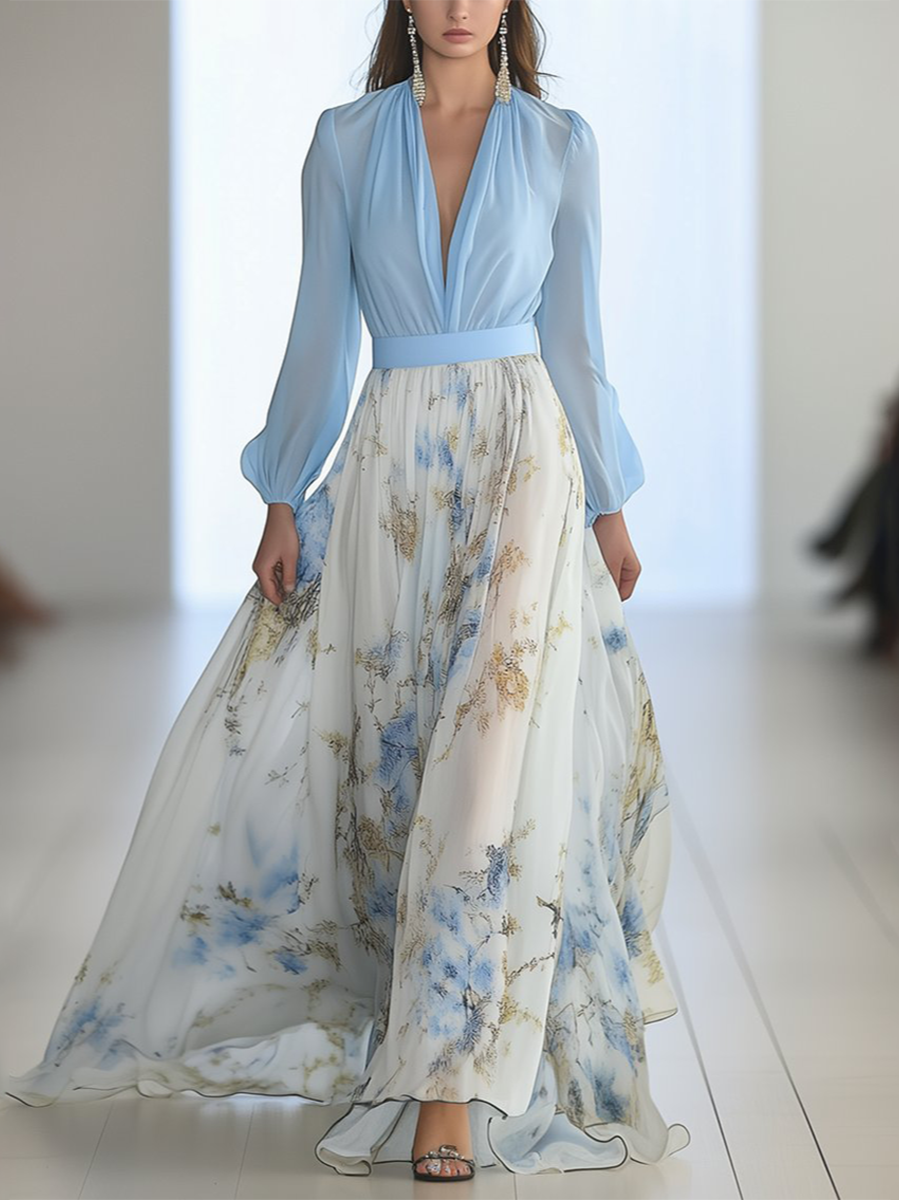CELESTINE™ | Floral Panel Maxi Dress