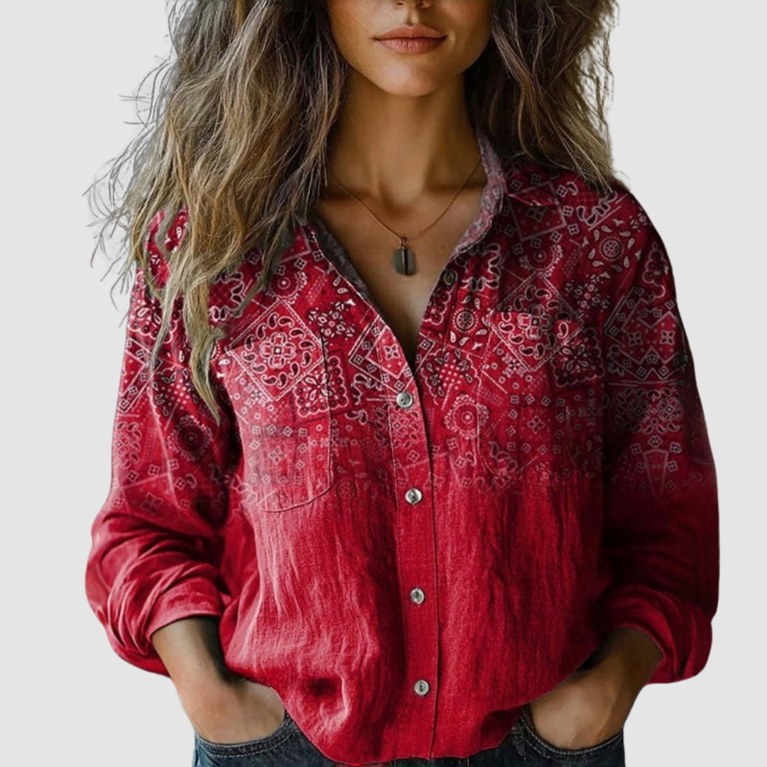 ANNE™ | Patchwork Floral Blouse
