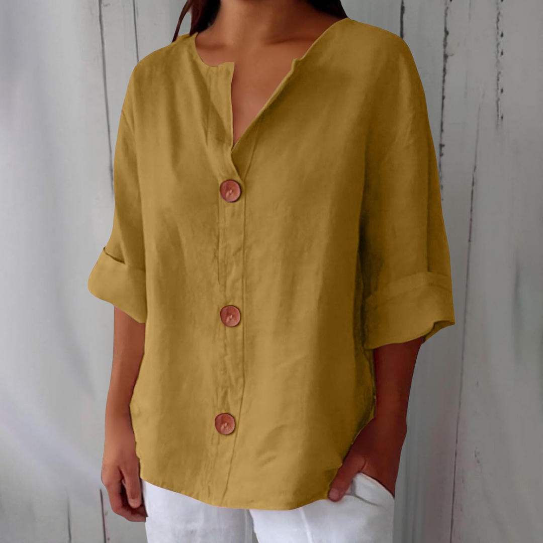 ELENA™ | Button-Front Blouse