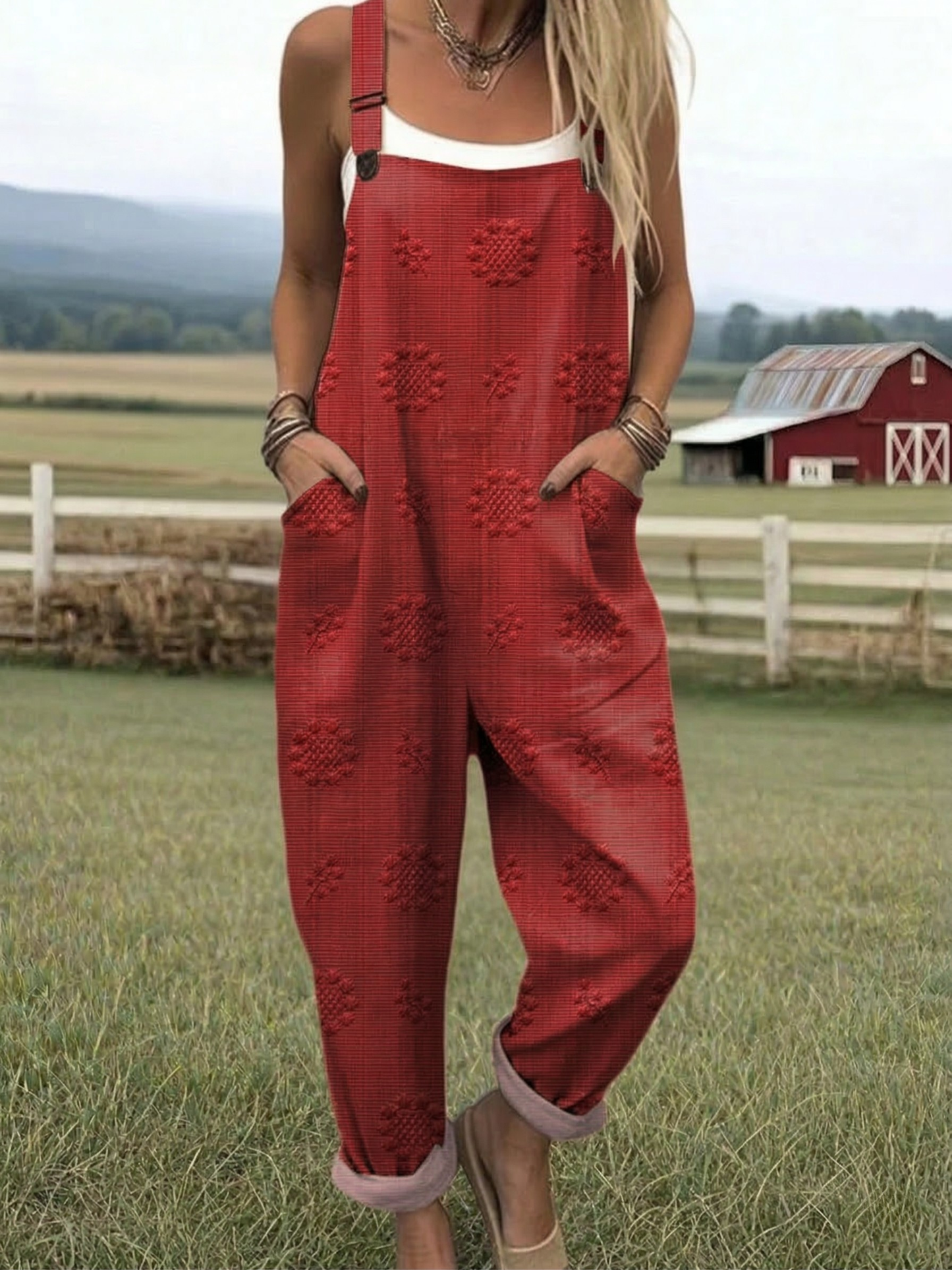 CHARLOTTE™ | Woven Pattern Jumpsuit