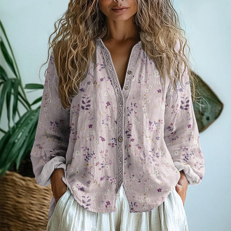 CHARLIE™ | Print Button Blouse
