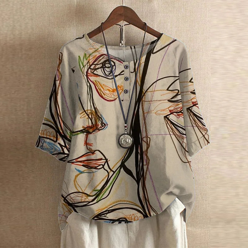 ELISA™ | Art Print Blouse