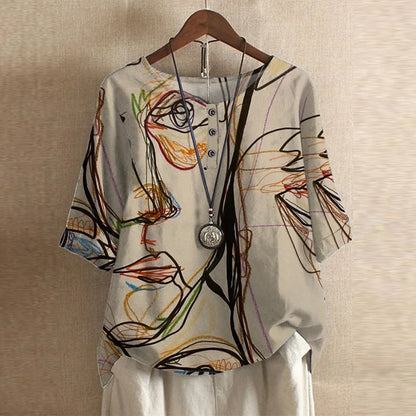 ELISA™ | Art Print Blouse