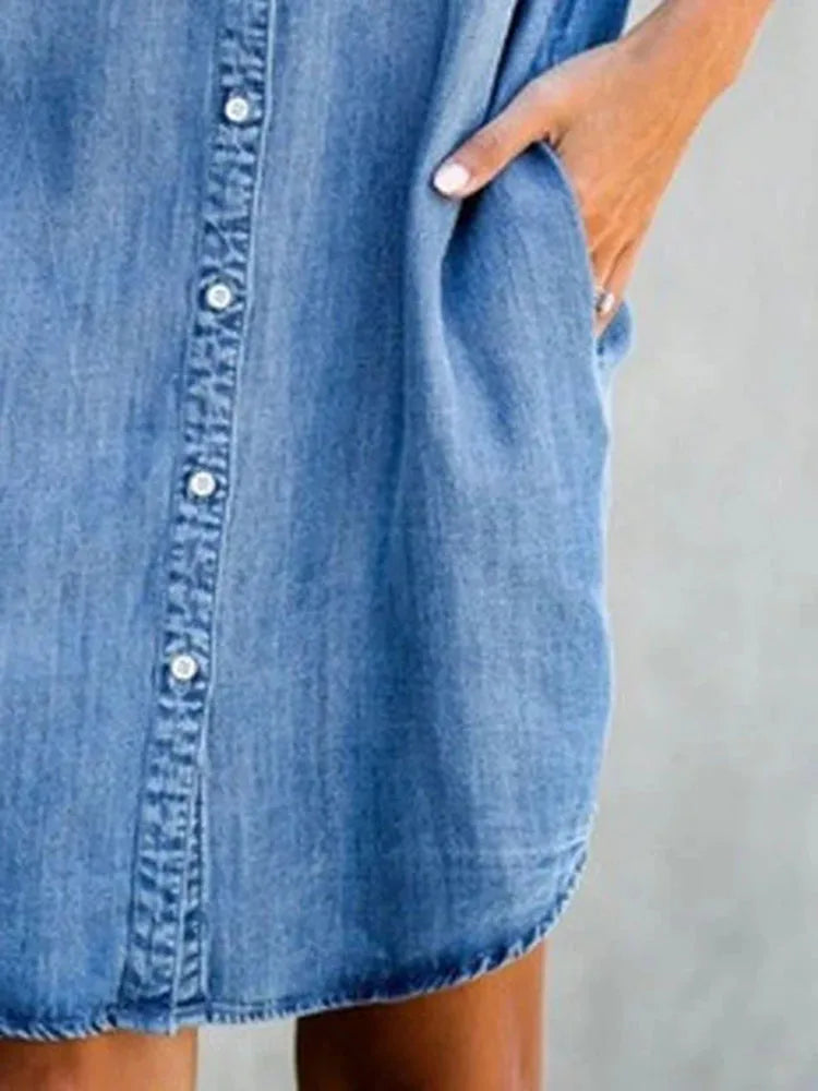 THERESA™ | Denim Shirt Dress