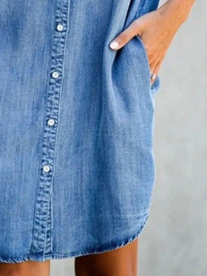 THERESA™ | Denim Shirt Dress