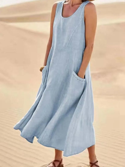 NANCY™ | Cotton-Linen Summer Dress