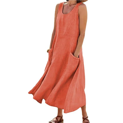 NANCY™ | Cotton-Linen Summer Dress
