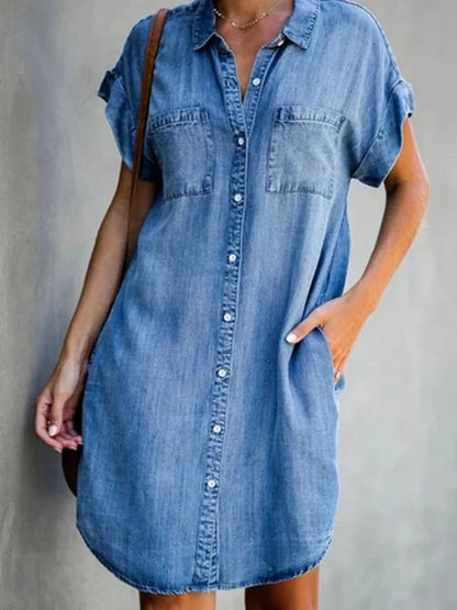 THERESA™ | Denim Shirt Dress