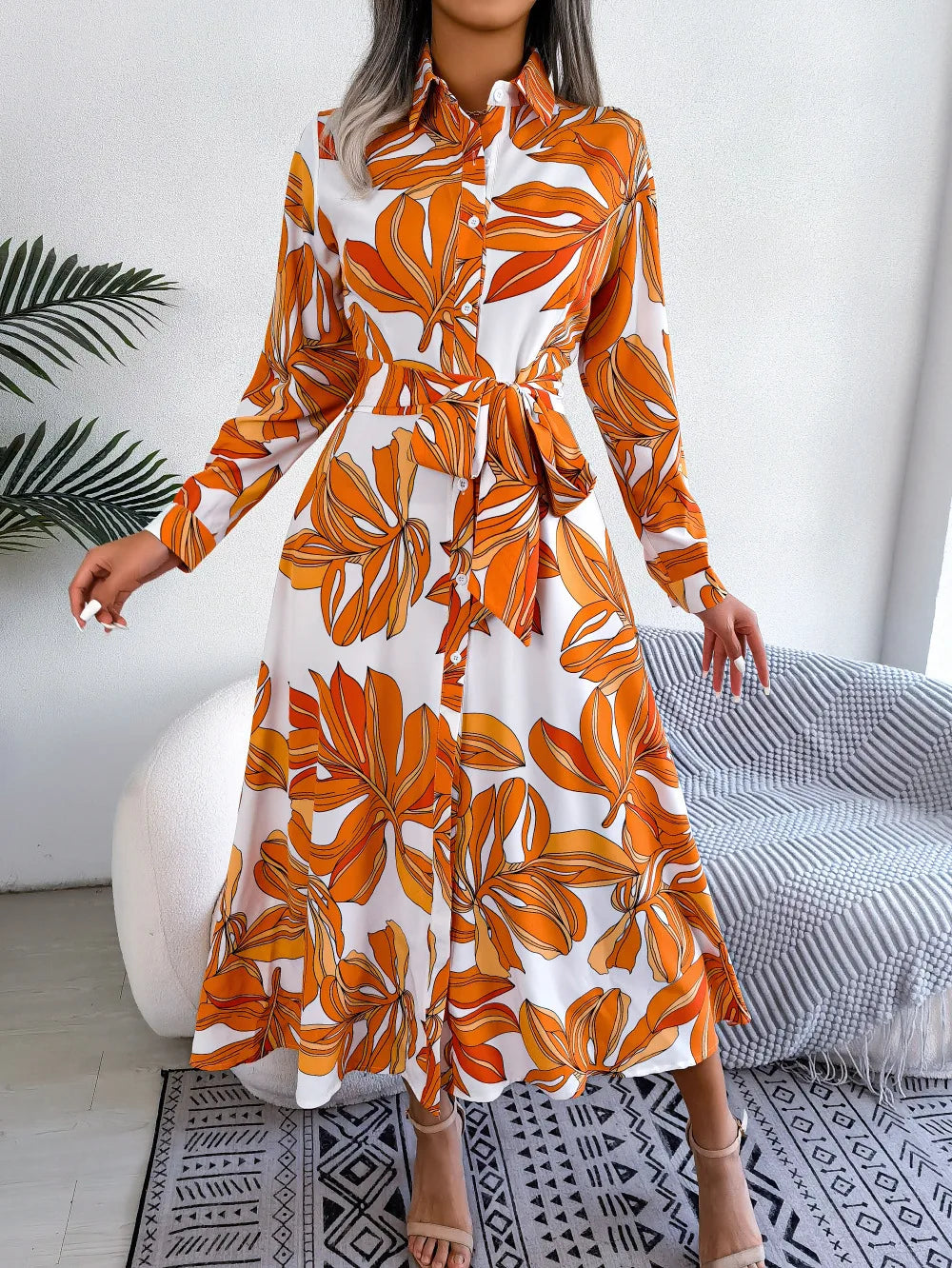 AUDREY™ | Floral Shirt Dress