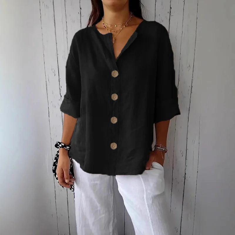 ELENA™ | Button-Front Blouse