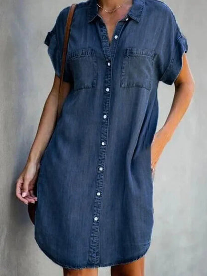 THERESA™ | Denim Shirt Dress