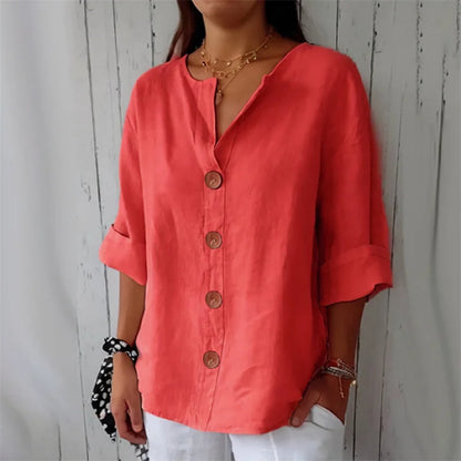 ELENA™ | Button-Front Blouse