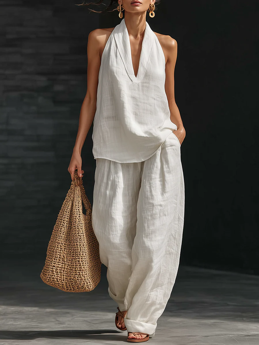 VIOLETTA™ | Halterneck Linen Co-Ord