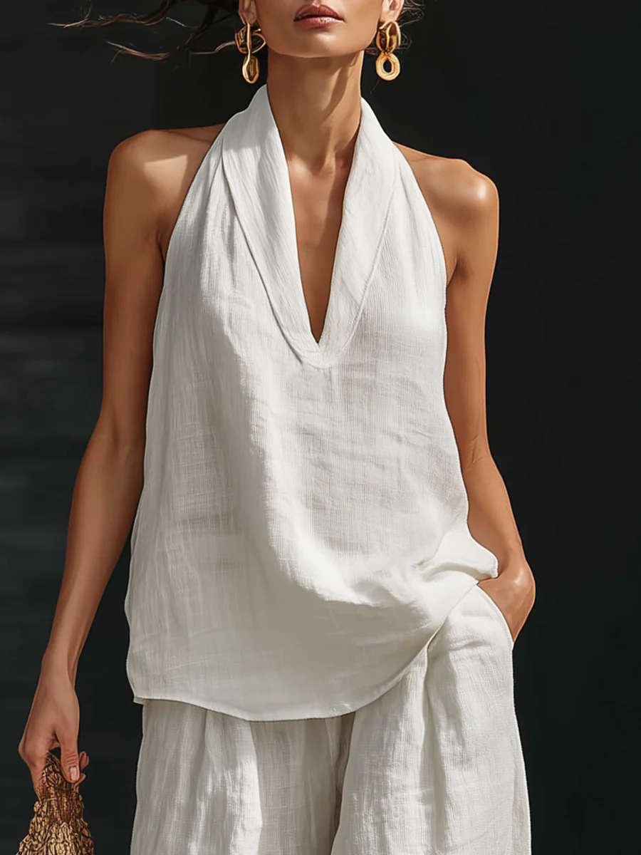 VIOLETTA™ | Halterneck Linen Co-Ord