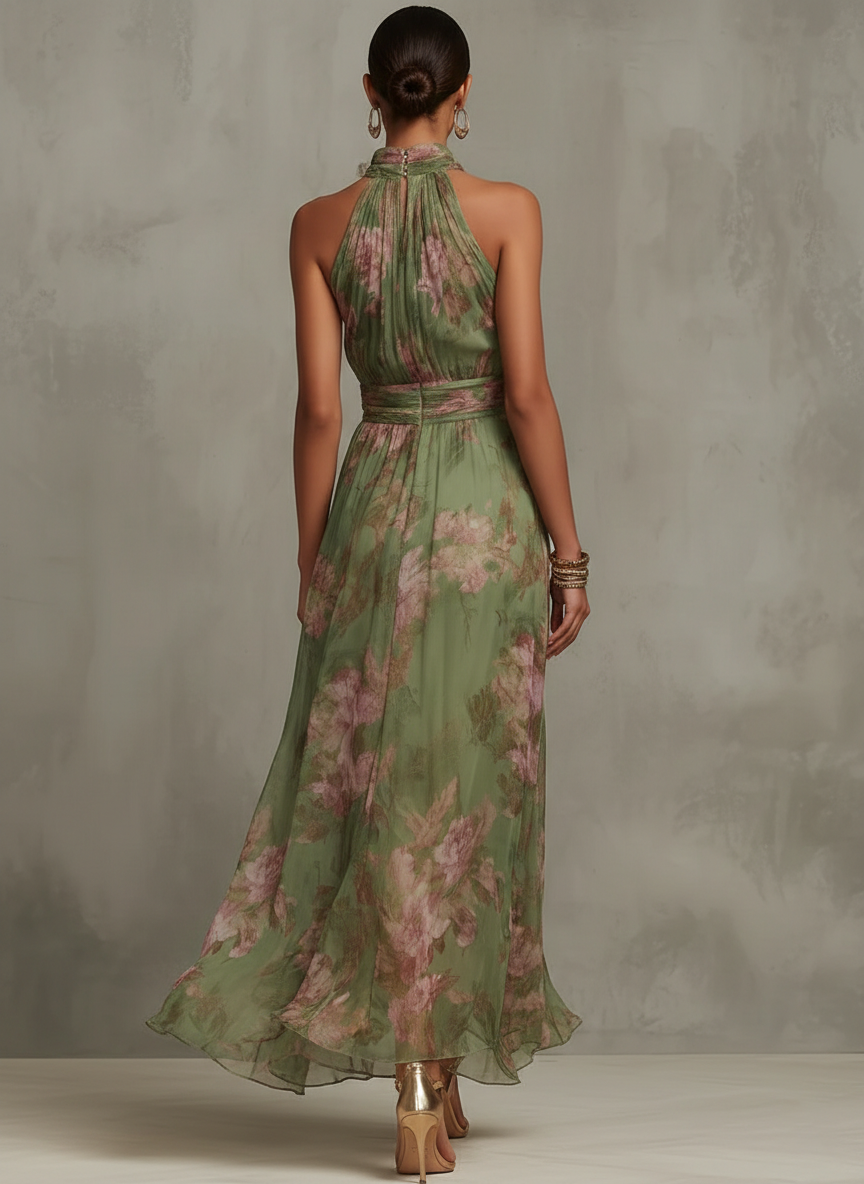 TAMSIN™ | Floral Halterneck Maxi Dress