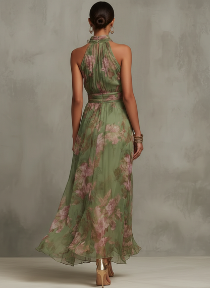 TAMSIN™ | Floral Halterneck Maxi Dress