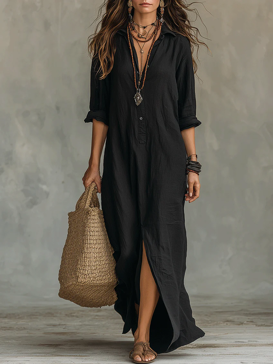 IRENE™ | Linen Maxi Dress