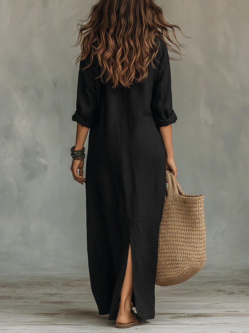 IRENE™ | Linen Maxi Dress