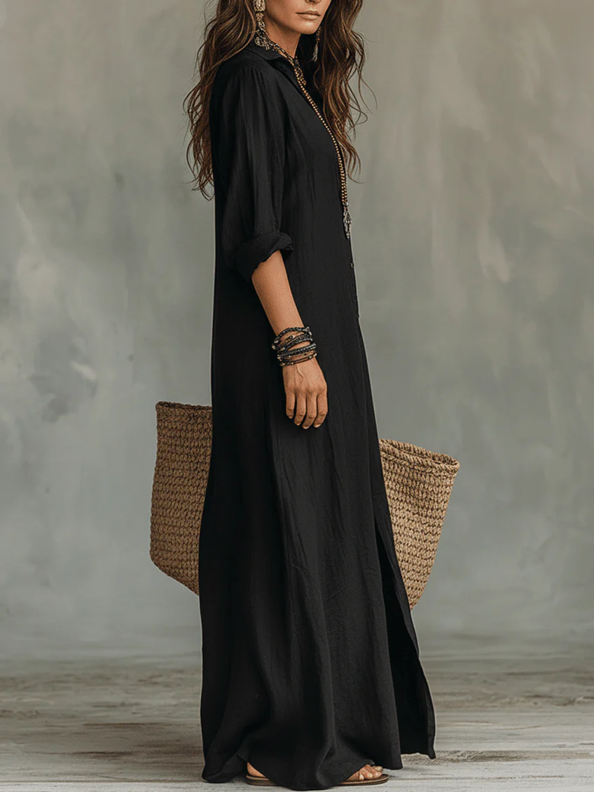 IRENE™ | Linen Maxi Dress