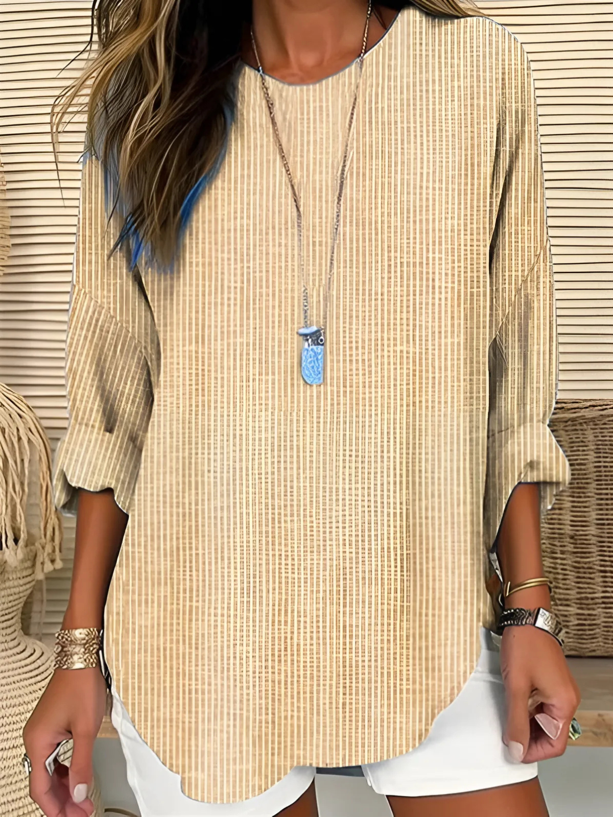 RHEA™ | Striped Blouse