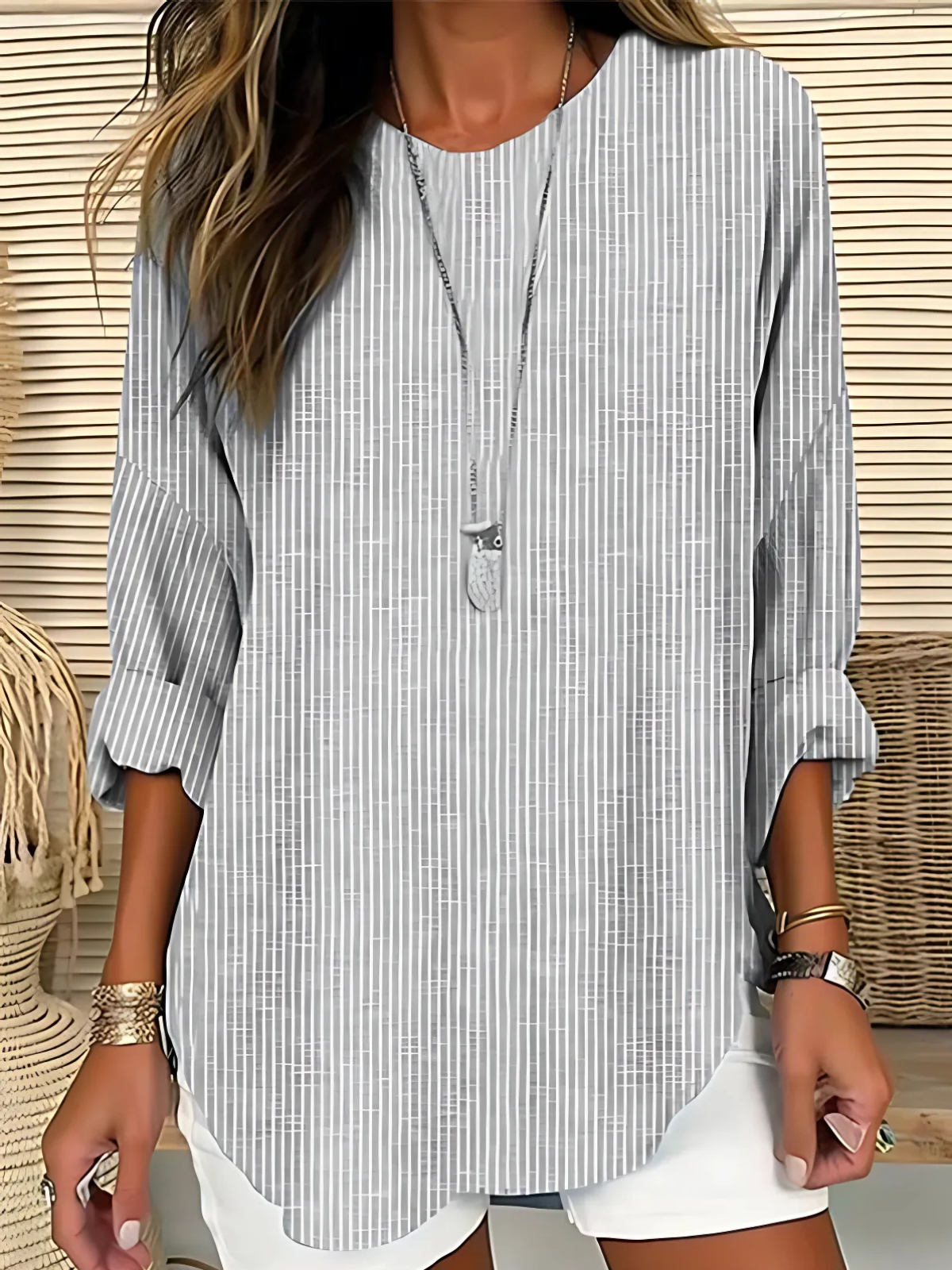 RHEA™ | Striped Blouse
