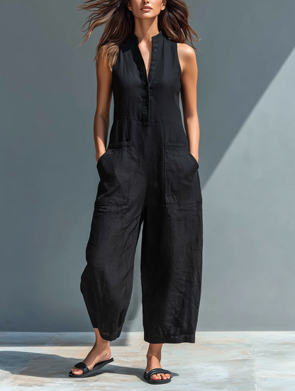 CHRISTINA™ | Linen-Blend Jumpsuit