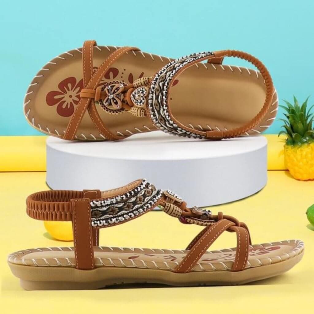 ALORA™ | Beaded Sandals
