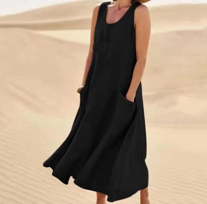 NANCY™ | Cotton-Linen Summer Dress