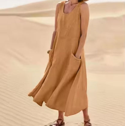 NANCY™ | Cotton-Linen Summer Dress