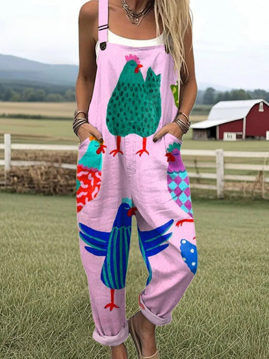 CRYSTAL™ | Chicken Print Dungarees