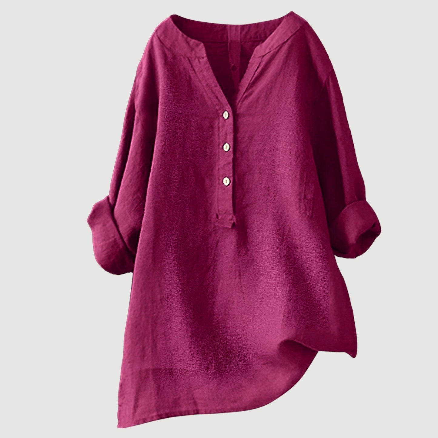 MARJORIE™ | Linen Button Blouse